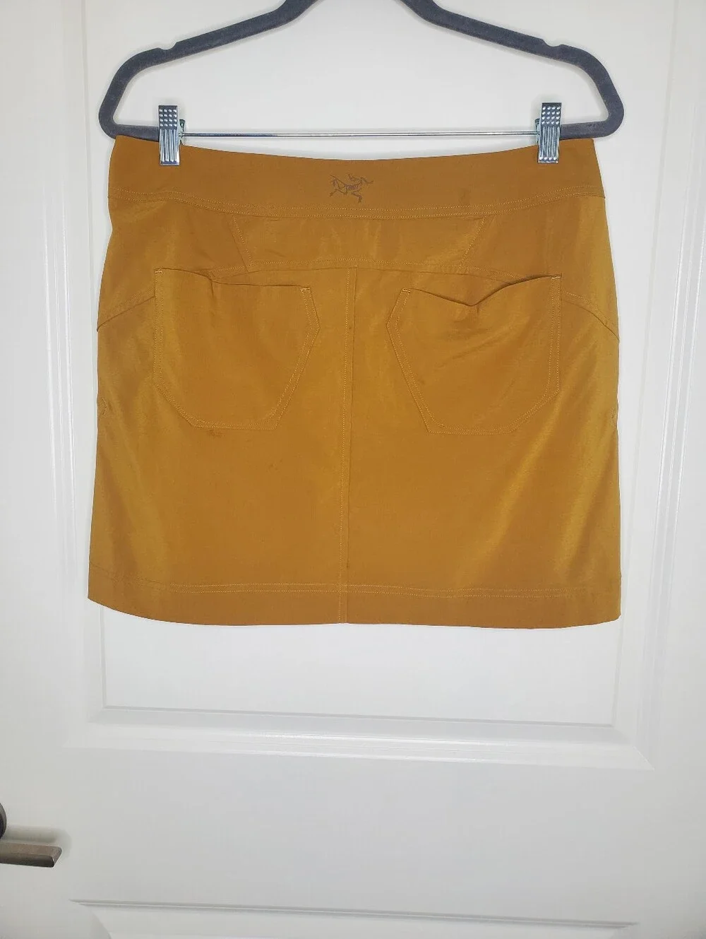 Arctery'x Mustard Brown Woven Mini Skirt